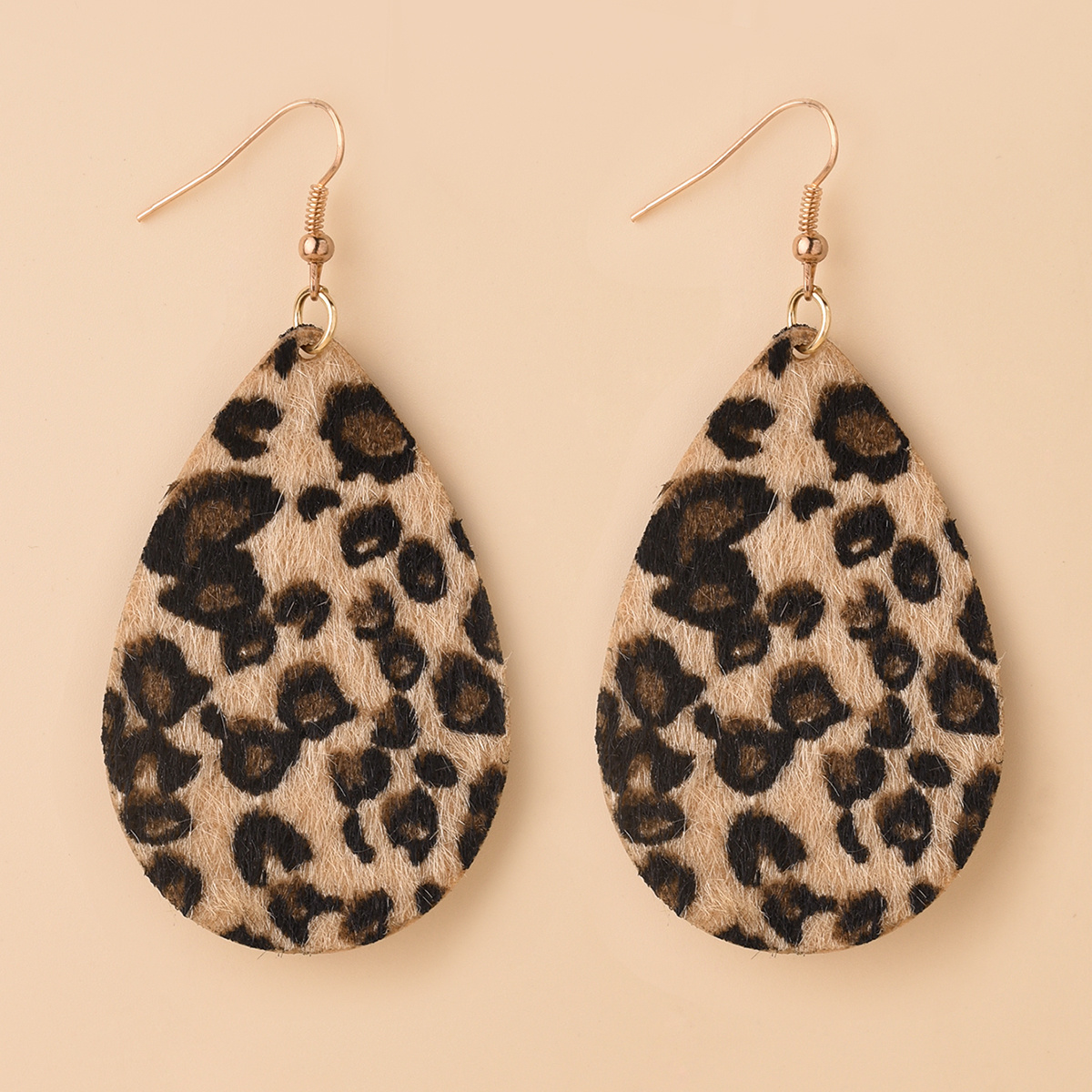 Women's Bohemian Leopard Print Dangle Earrings, Vacation Gift
